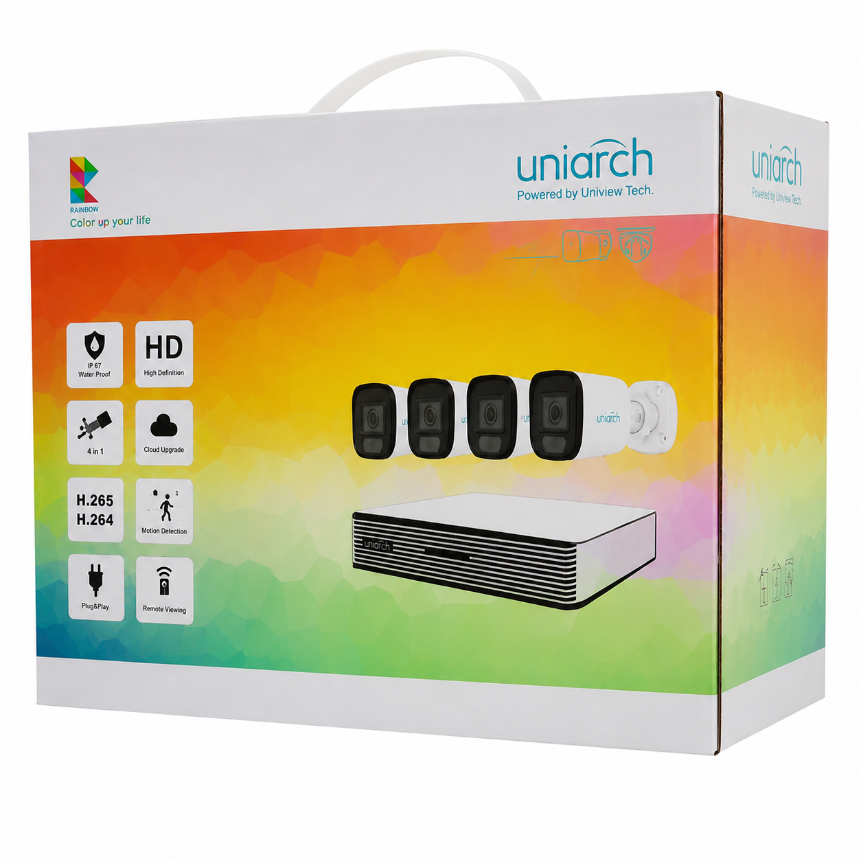 Uniarch 5MP CCTV Kit 4 Cameras & Recorder |Jordan Amman Irbid Alsamman